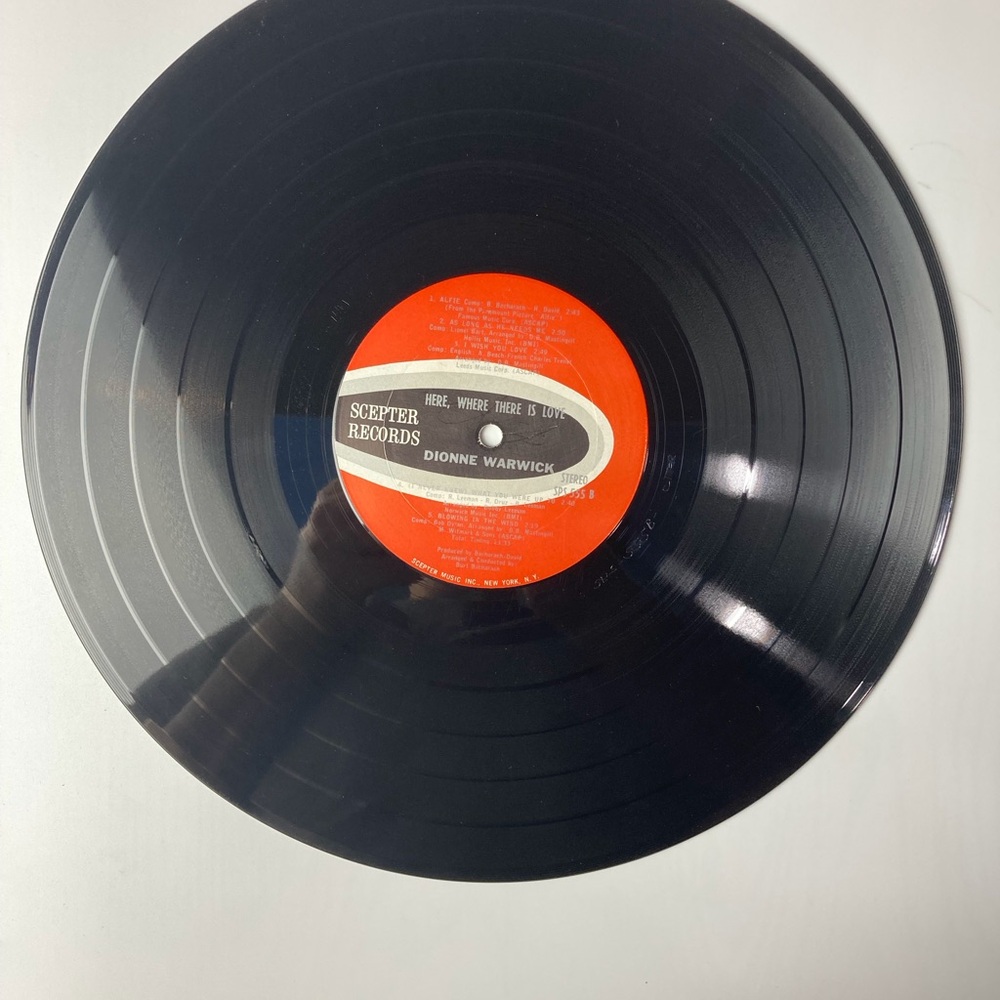 Dionne Warwick Here Where There Is Love Vintage Vinyl Record Album - Picture 4 of 4